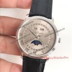 Swiss Replica Blancpain Villeret Moonphase 6654 Watch-Black Leather Band